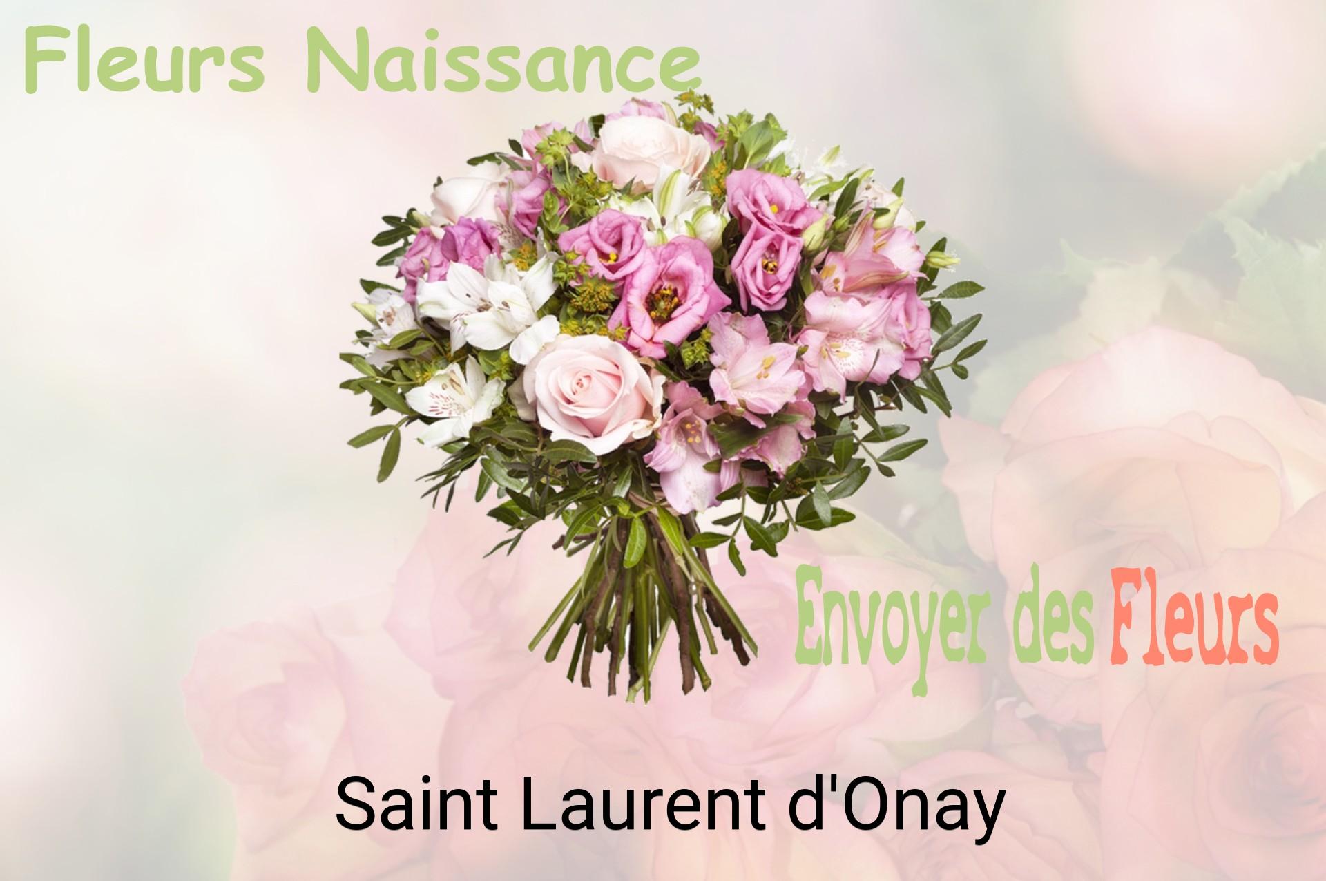Bouquet de fleurs de naissance livré à Saint-Laurent-d'Onay